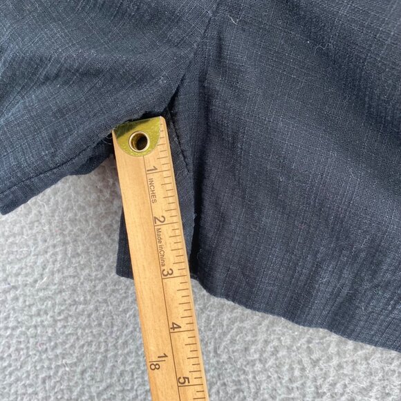 Elevenses Anthropologie Romper Womens 00 Black Cold Shoulder Flutter Sleeve Mini - Picture 12 of 14